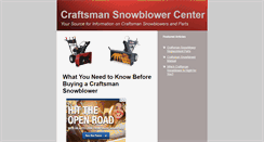Desktop Screenshot of craftsmansnowblowercenter.com