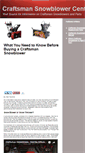 Mobile Screenshot of craftsmansnowblowercenter.com
