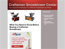 Tablet Screenshot of craftsmansnowblowercenter.com
